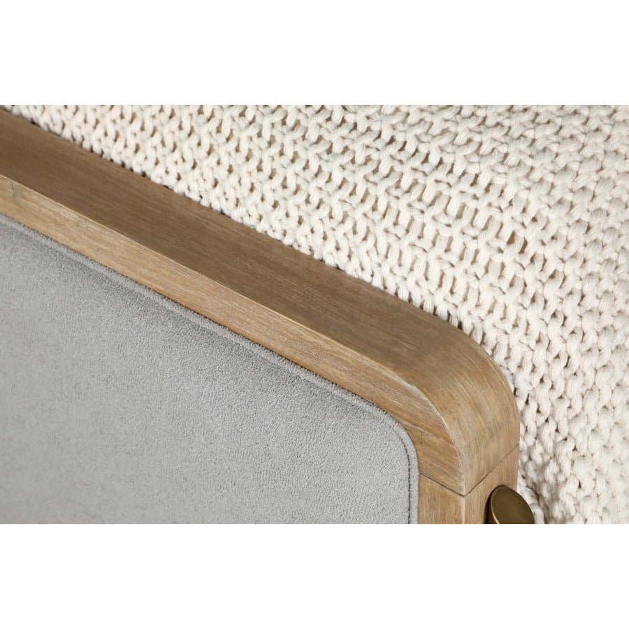 Upholstered Eastern King Panel Bed Sand Wash And Grey - HER Home Design Boutique